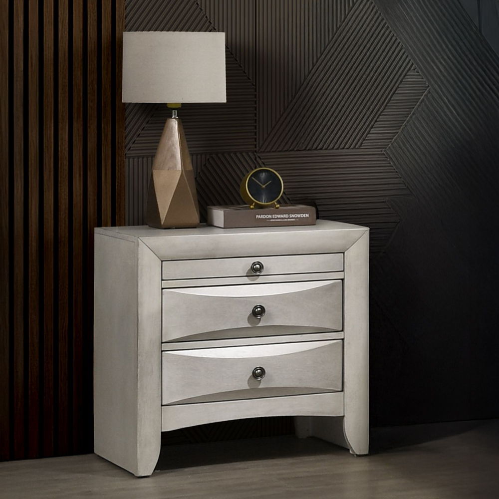 Ramondi - Nightstand - Antique White, white
