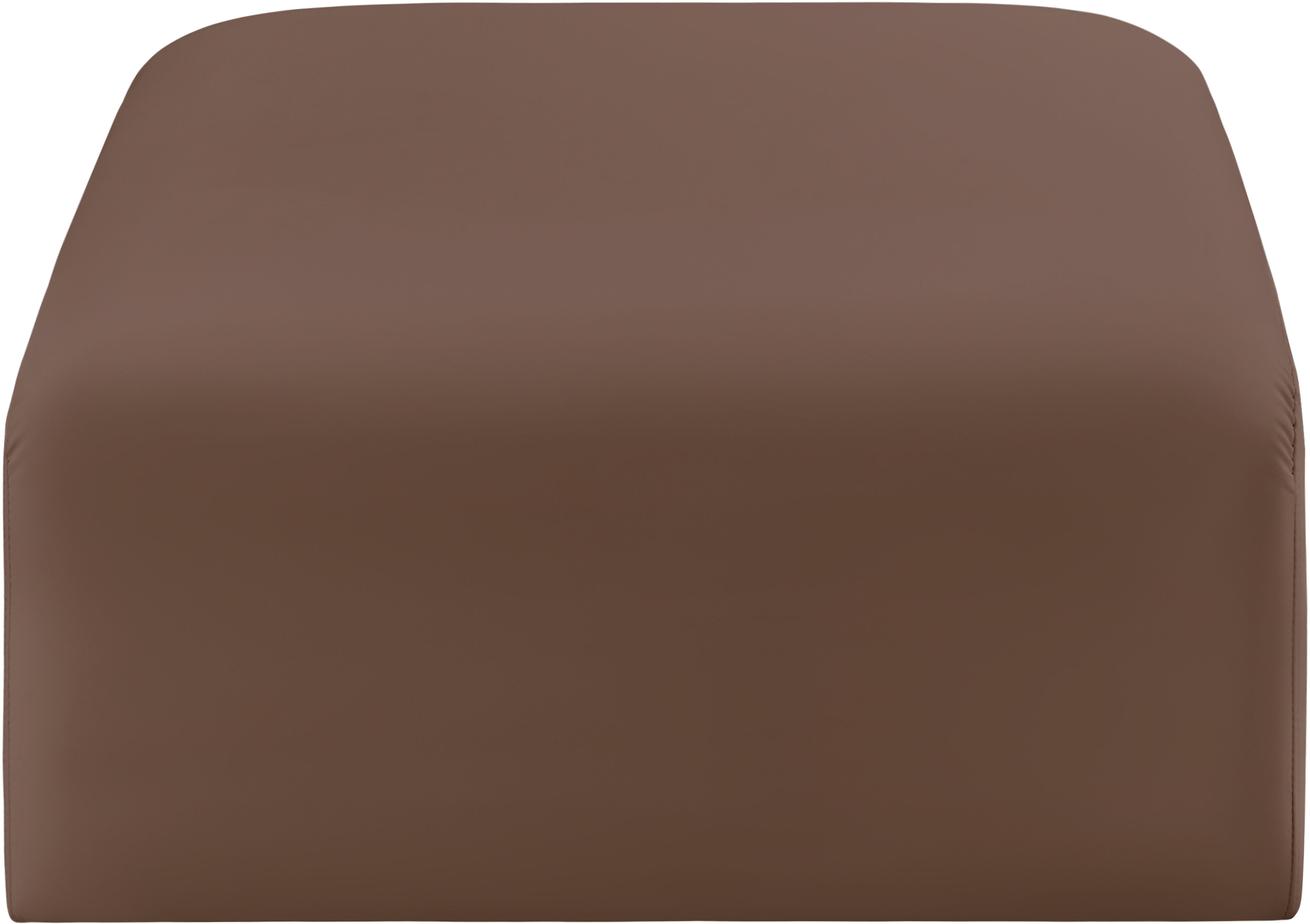 Arc - Faux Leather Ottoman - Brown