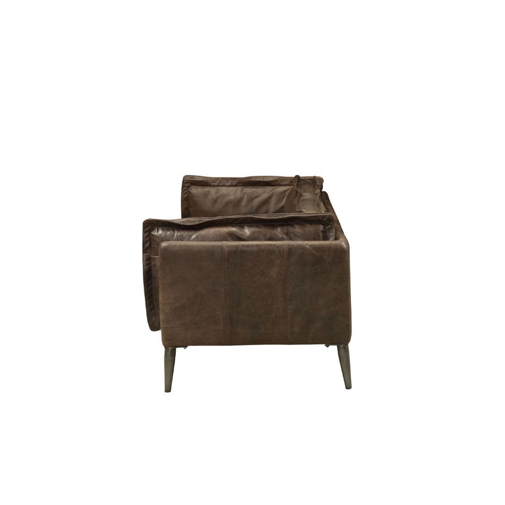 Porchester - Loveseat - Distress Chocolate Top Grain Leather, dark brown, view 2
