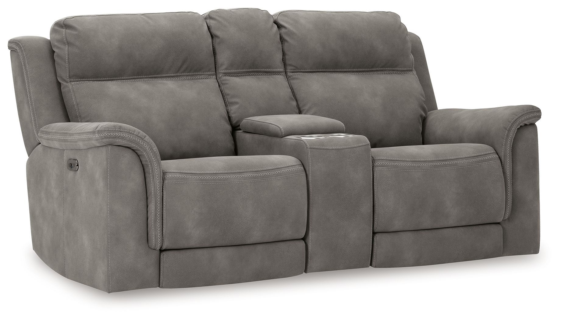 Power Reclining Loveseat with Console/Adj Hdrst