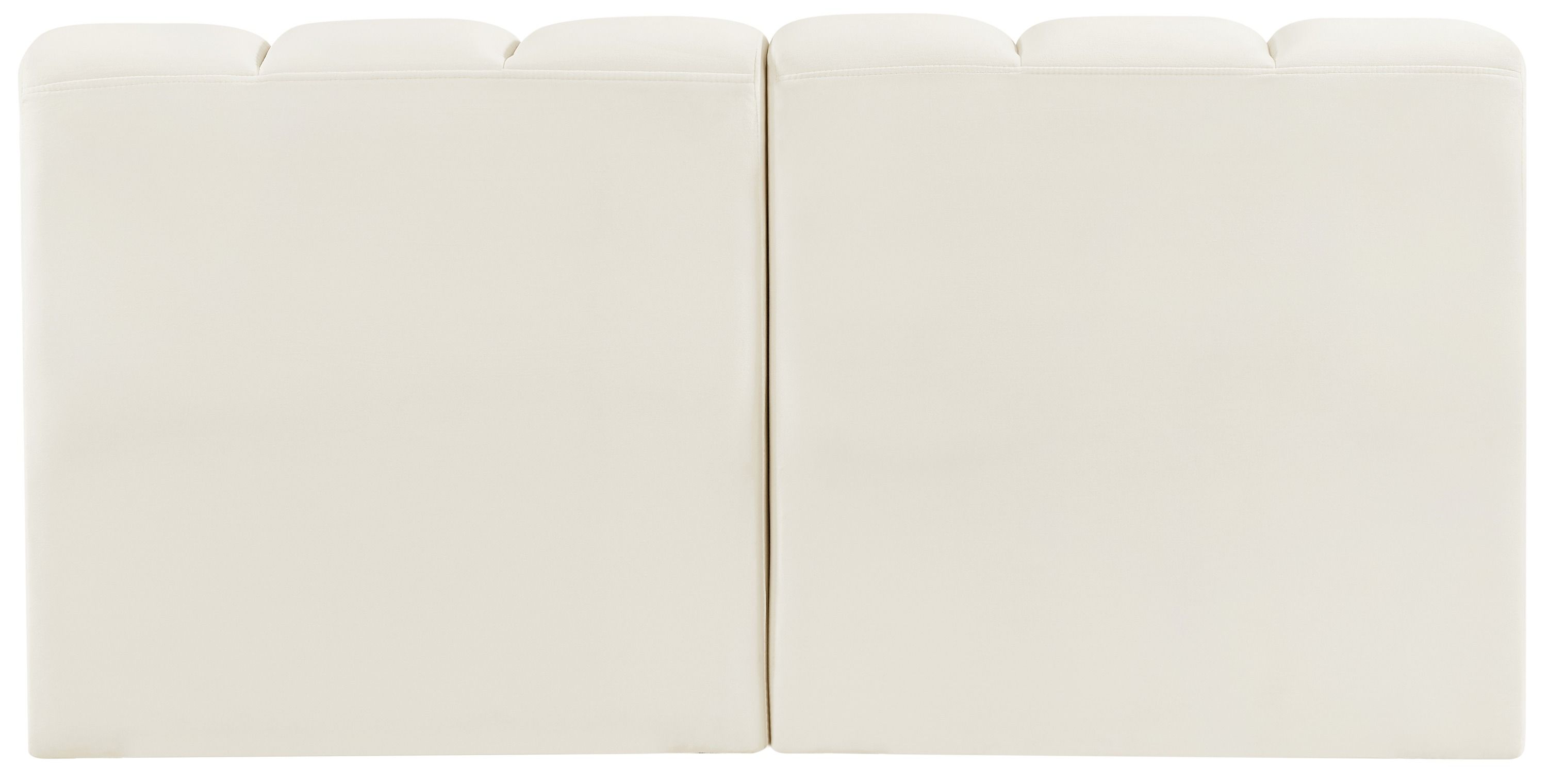 Arc - Velvet 2 Pieces Modular Sofa - White