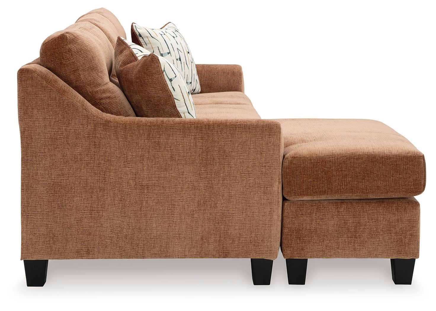 Ashley Furniture Amity Bay - 3 Pc. - Sofa Chaise, Chair, Ottoman - Clay - Image 4