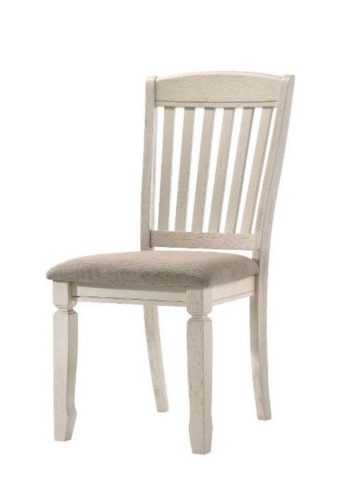 Fedele - Side Chair (Set of 2) - Tan Fabric & Cream, beige