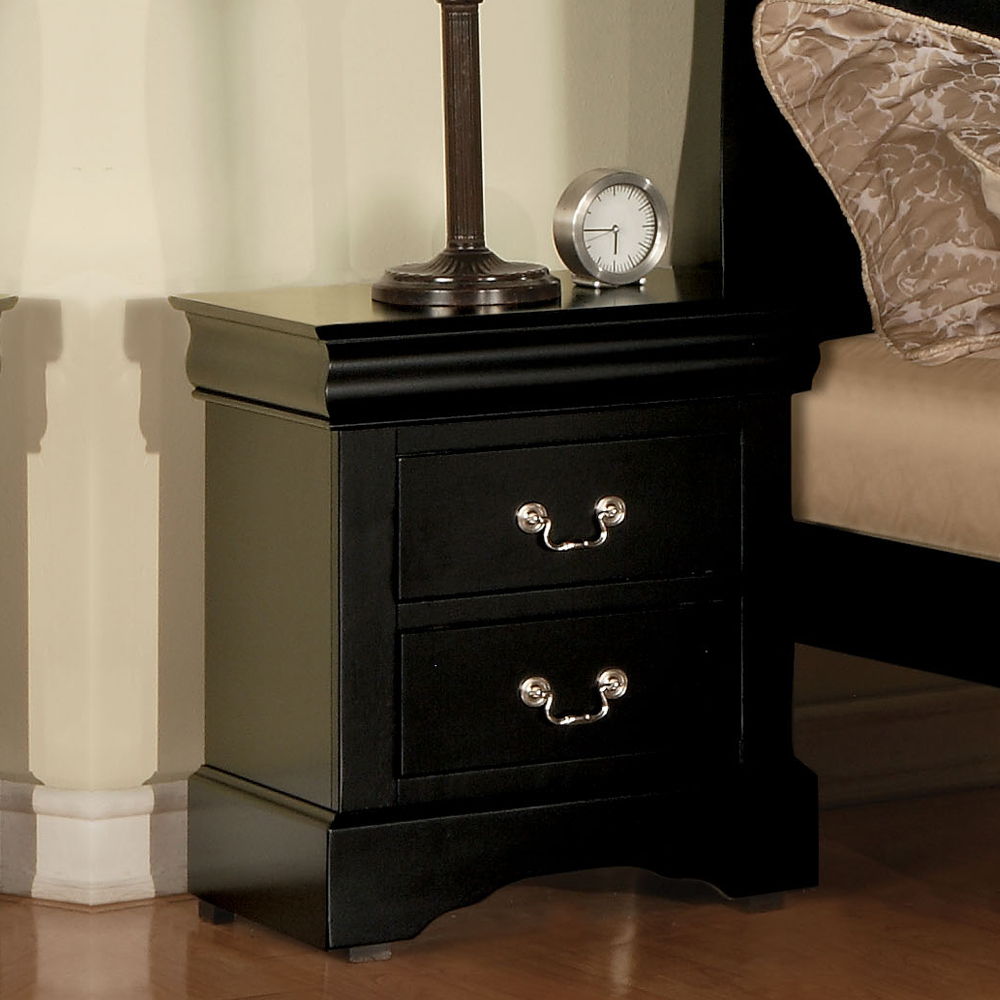 Louis Philippe III - Nightstand - Black, black, view 5