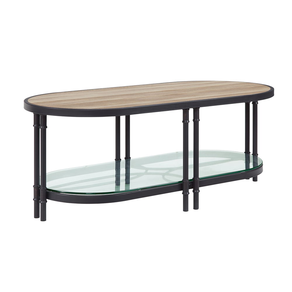 Brantley - Coffee Table - Oak & Sandy Black, light brown, view 2