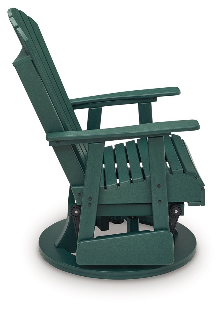 Ashley Furniture Shell Beach - Swivel Glider Chair - Green - Image 5