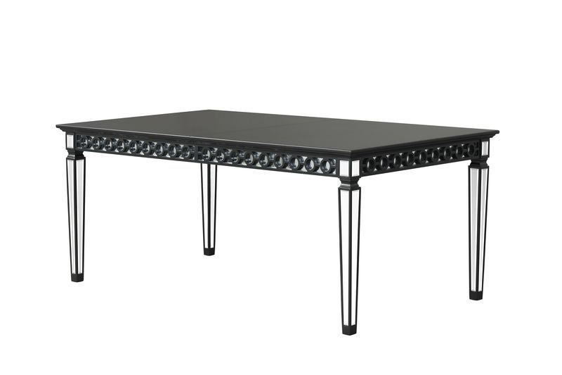 Varian II - Dining Table - Mirrored & Black, black, view 3