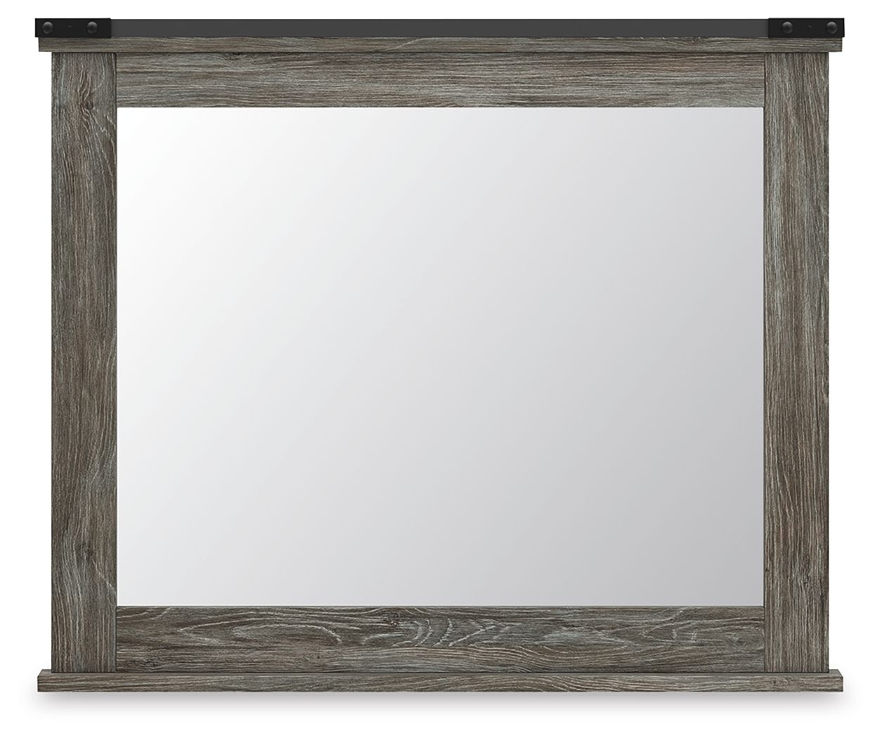 Ashley Furniture Frandern - 5 Pc. - Dresser, Mirror, Twin Panel Bed - Black / Gray - Image 4