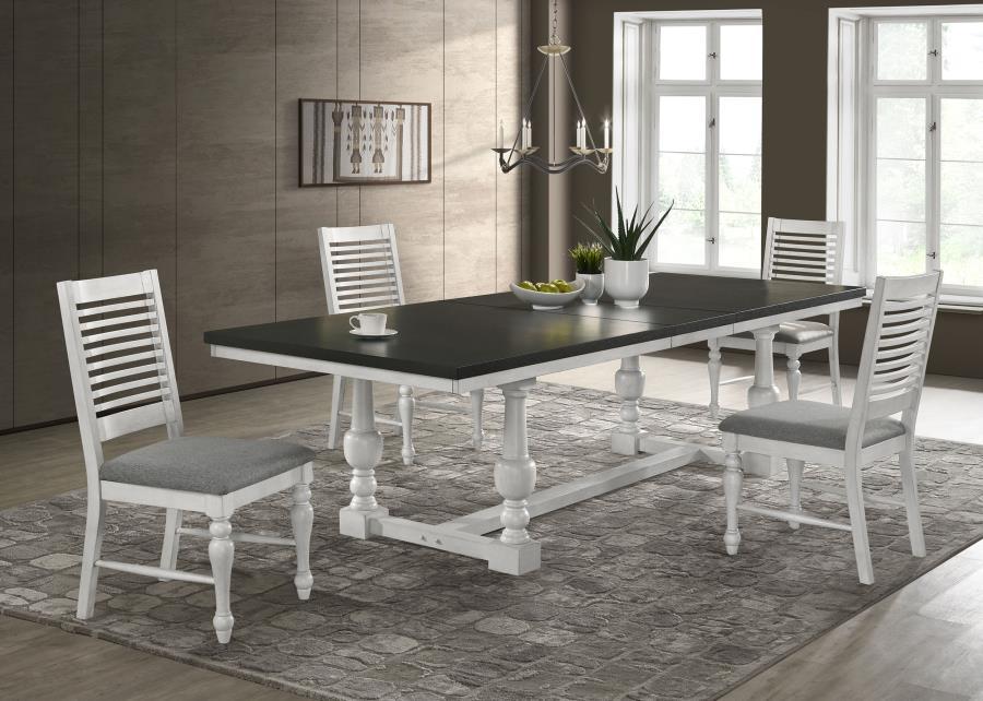 Aventine - 5 Piece Extension Leaf Dining Set - Vintage White Image