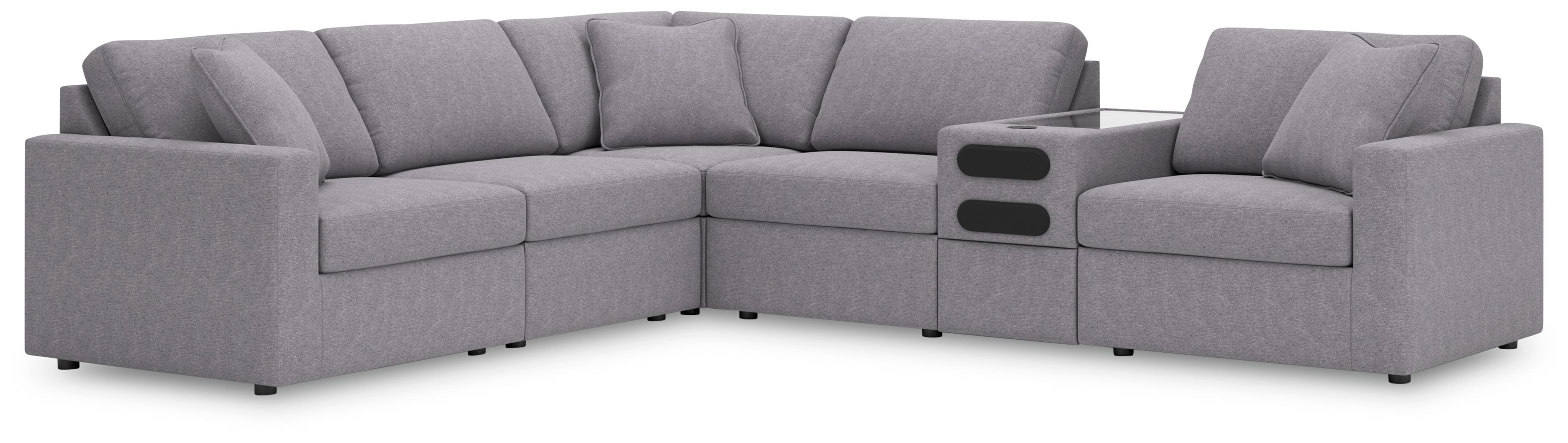 6 Pc · Sectional With Audio System Console
