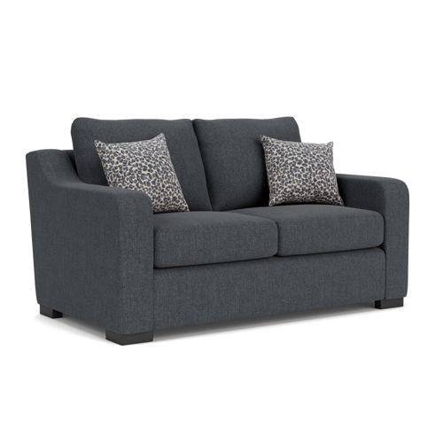 Quinn - Fabric Loveseat, dark gray