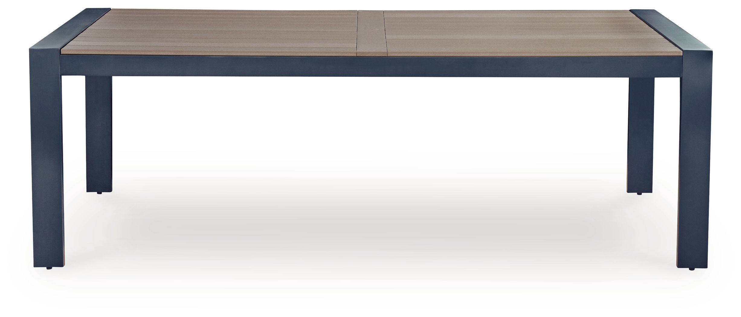 East Beach - Rectangular Dining Table With Umbrella Option - Blue