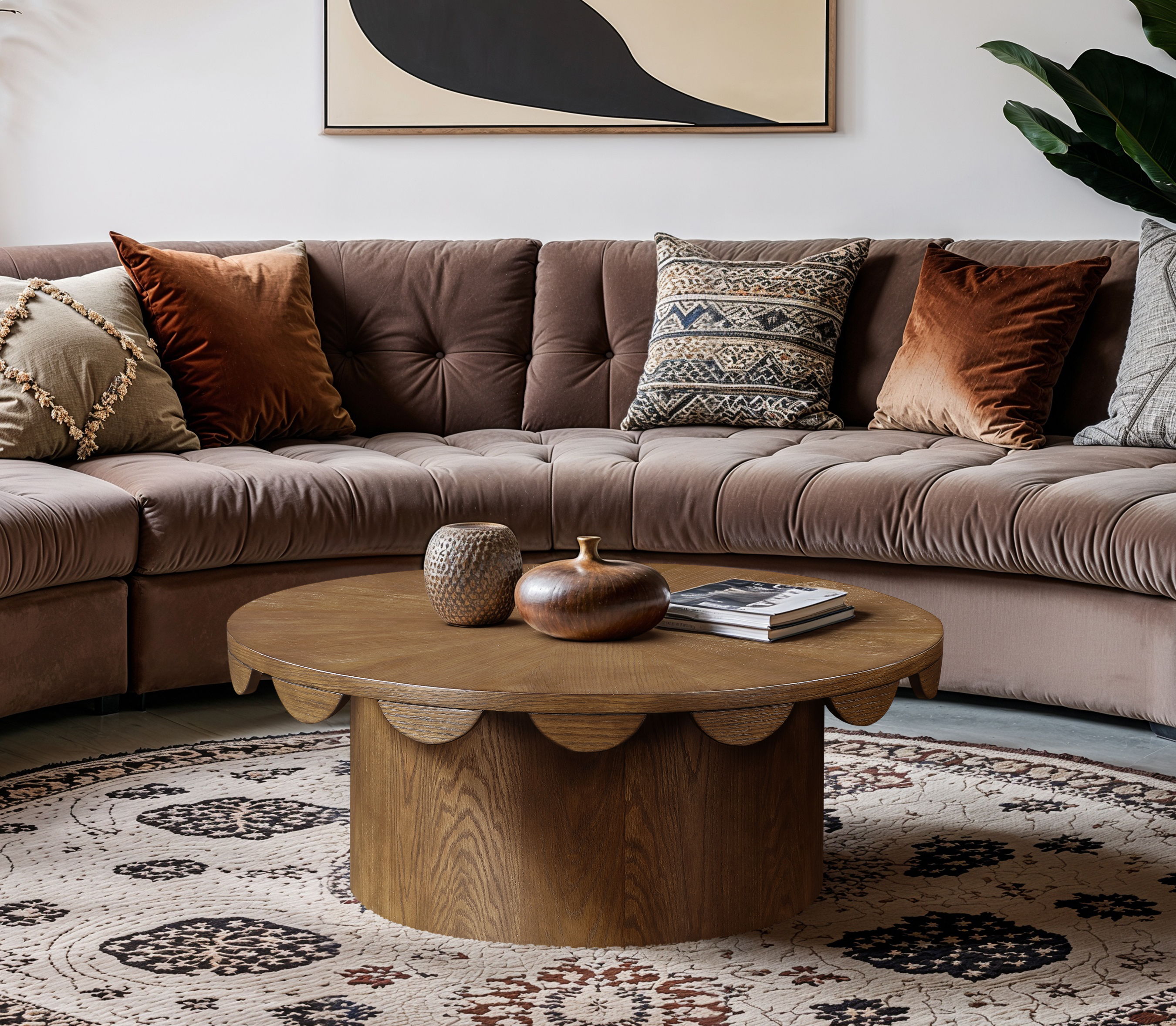 Dahlia - Oak Veneer Coffee Table - Brown