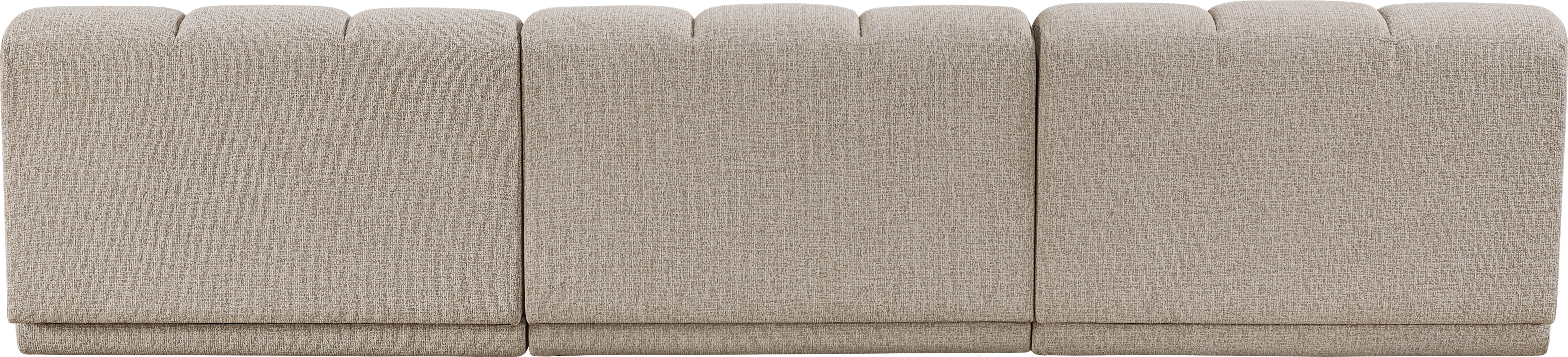 Modari - 120" Fabric Upholstered 3 Piece Modular Sofa - Beige
