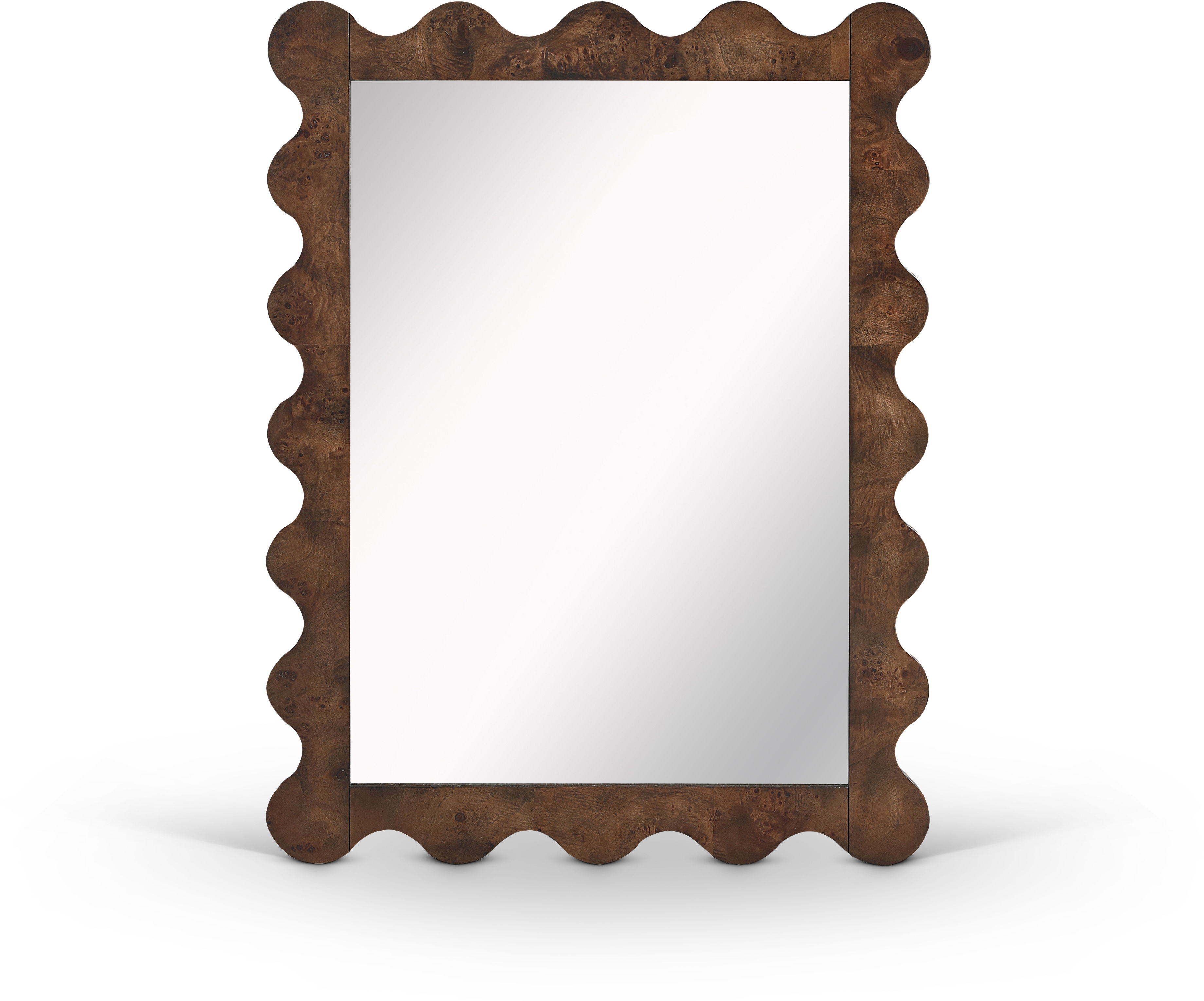 Vassa - Burl Veneer Mirror - Brown