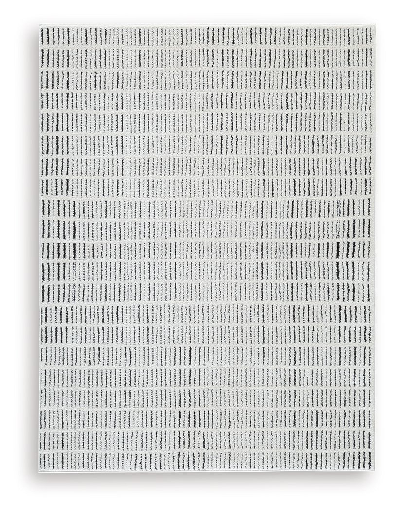 Turinwith - 5' x 7' Rug - Ivory / Black