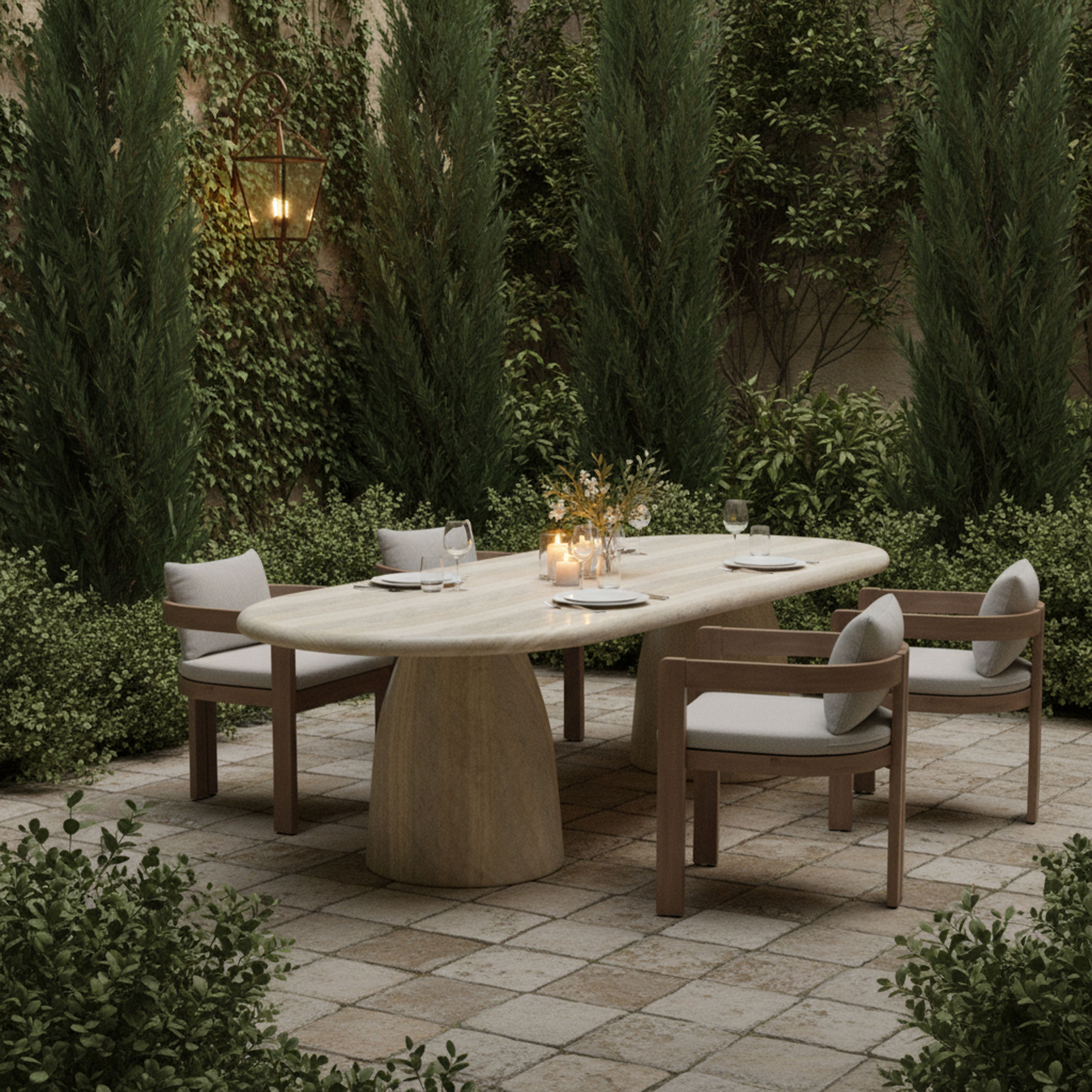 Newport - Water Resistant Fabric Upholstered Outdoor Patio Dining Chair - Gray
