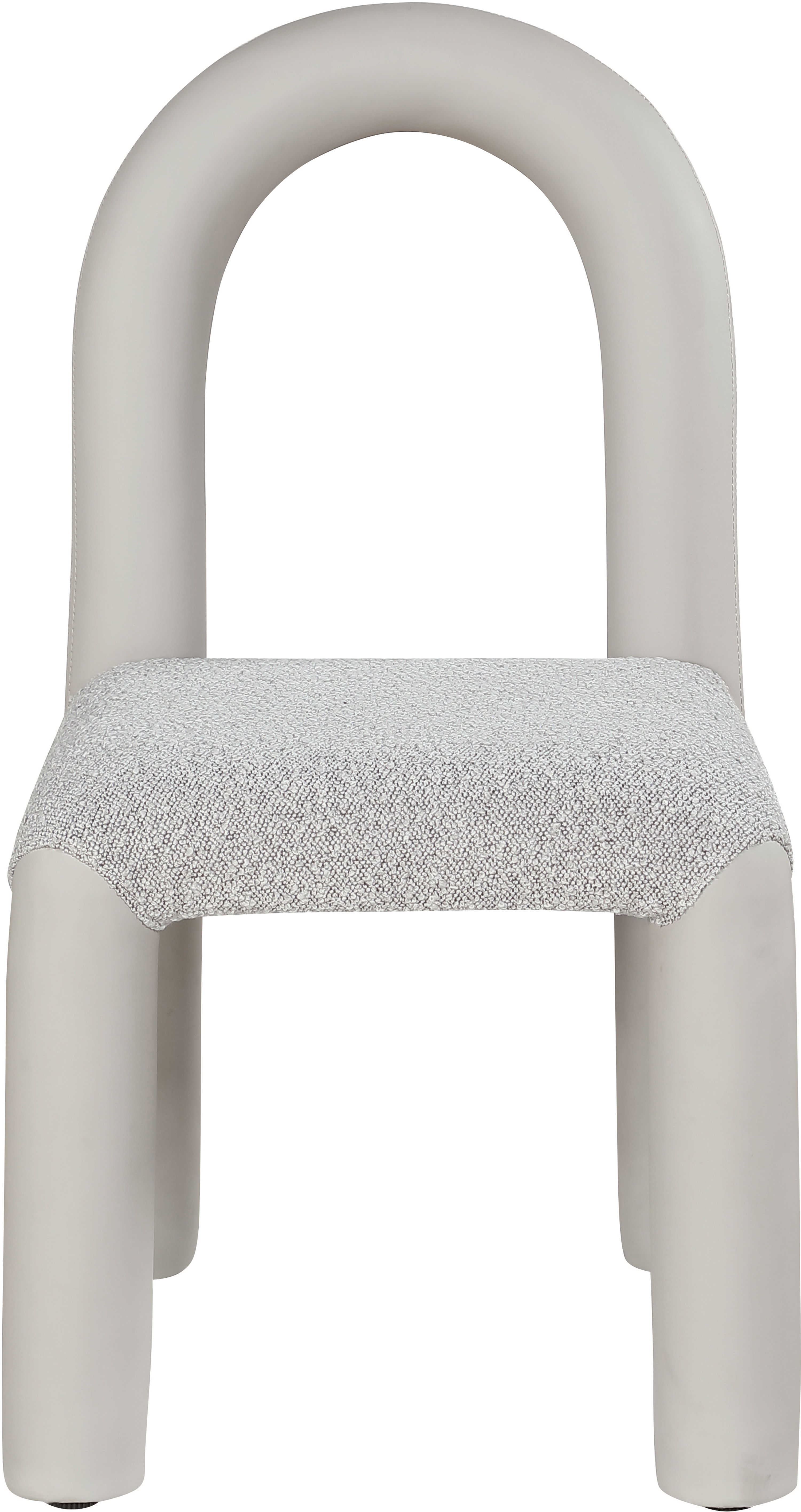 Amari - Vegan Leather and Boucle Fabric Dining Chair (Set of 2) - Taupe