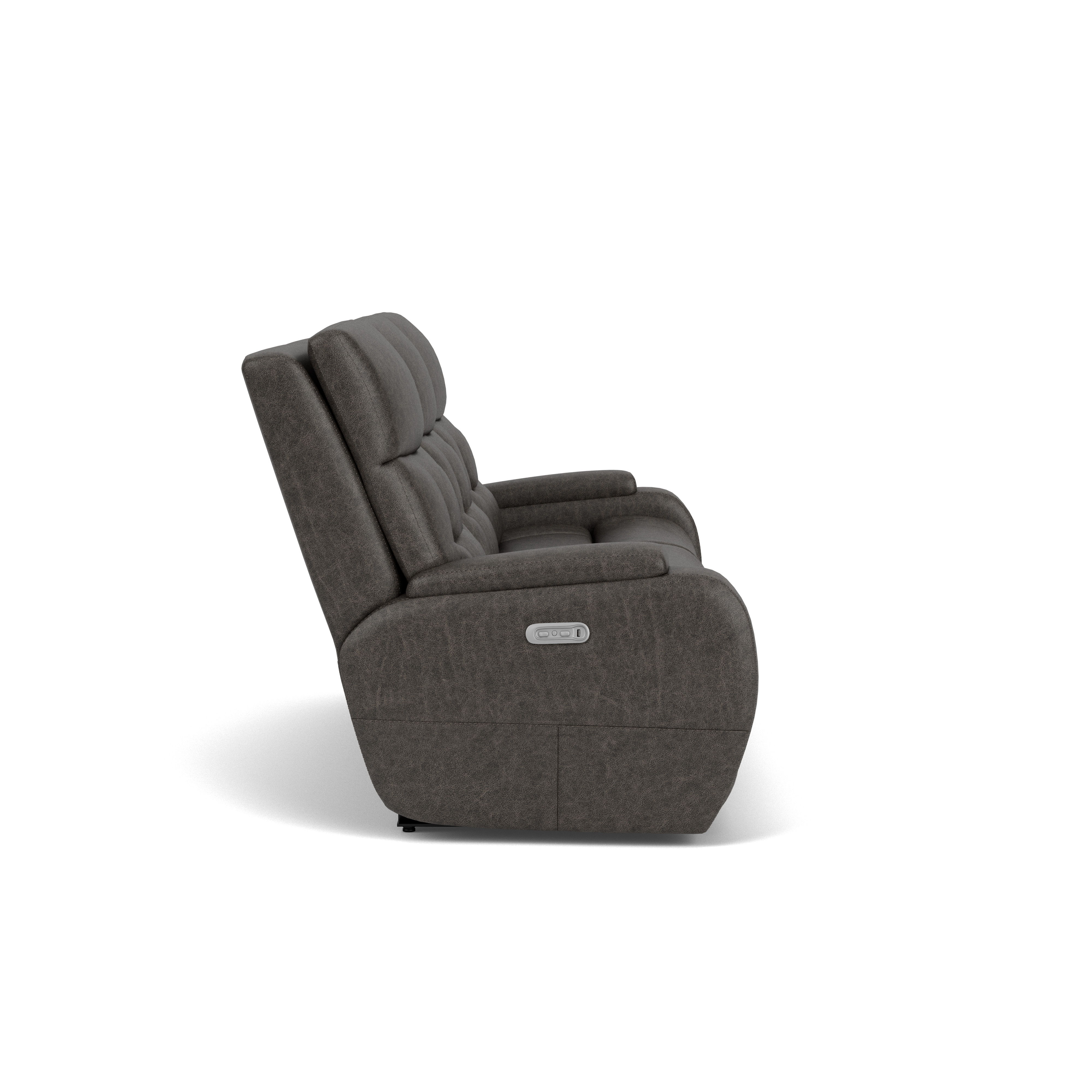 Strait - Leather Power Reclining Sofa With Power Headrests, gray, view 8