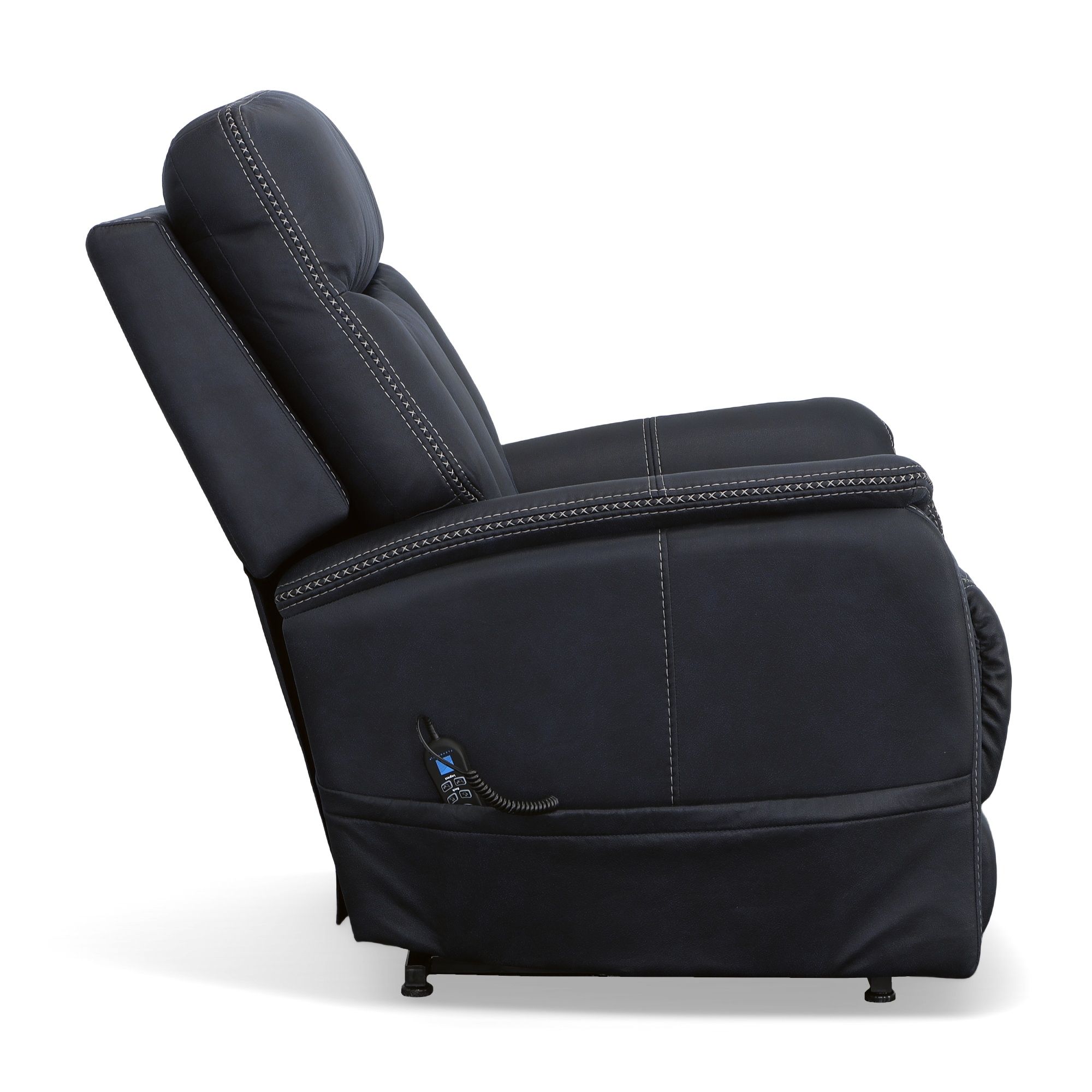 Atlas - Power Lift Recliner With Power Headrest & Lumbar - Ocean, blue, view 6