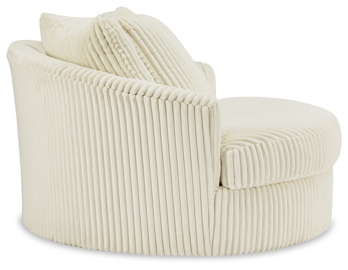 Lindyn Ivory Oversized Swivel Accent Chair New Lots Furniture