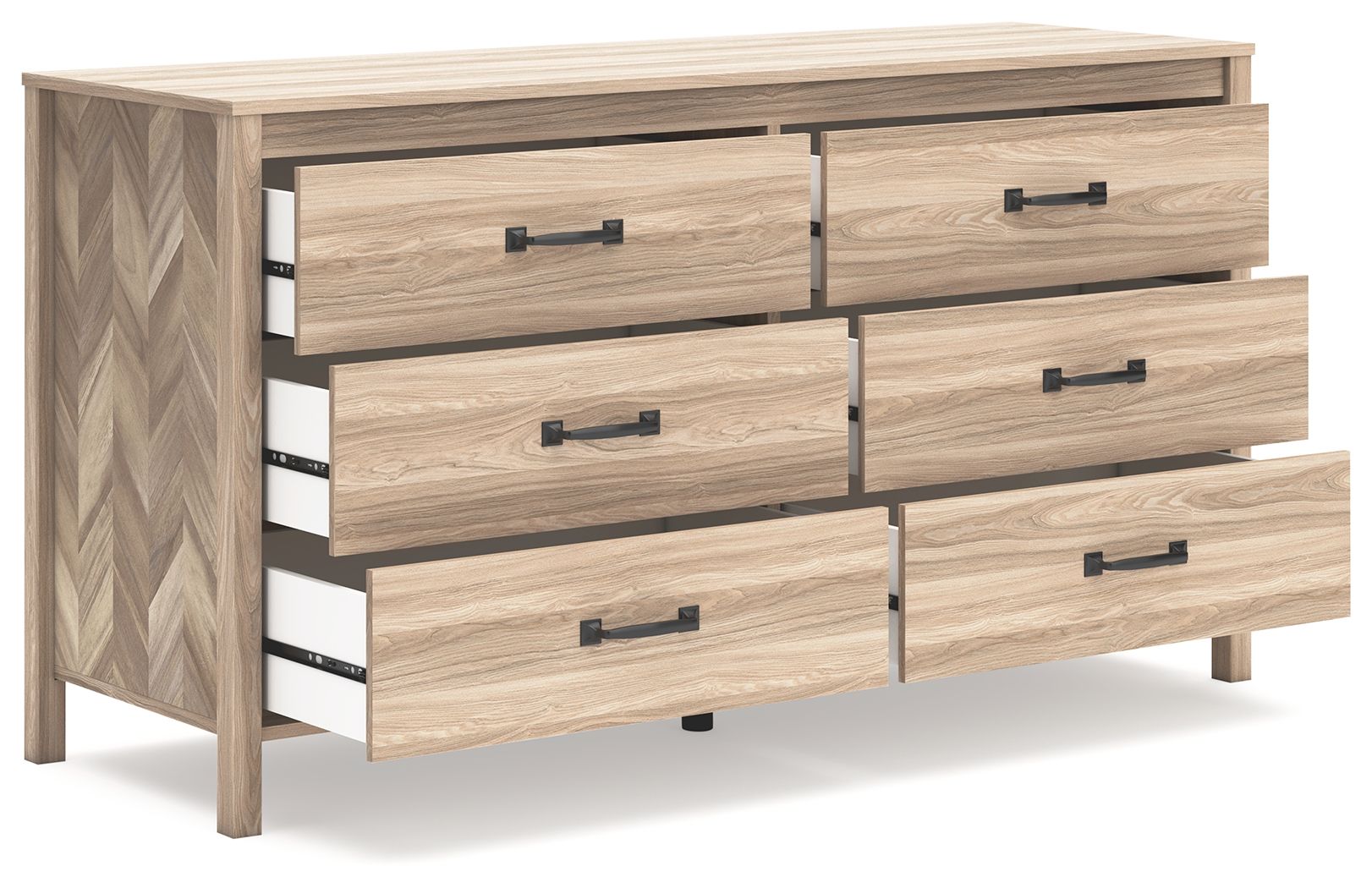 Battelle - Six Drawer Dresser - Tan, light brown, view 4