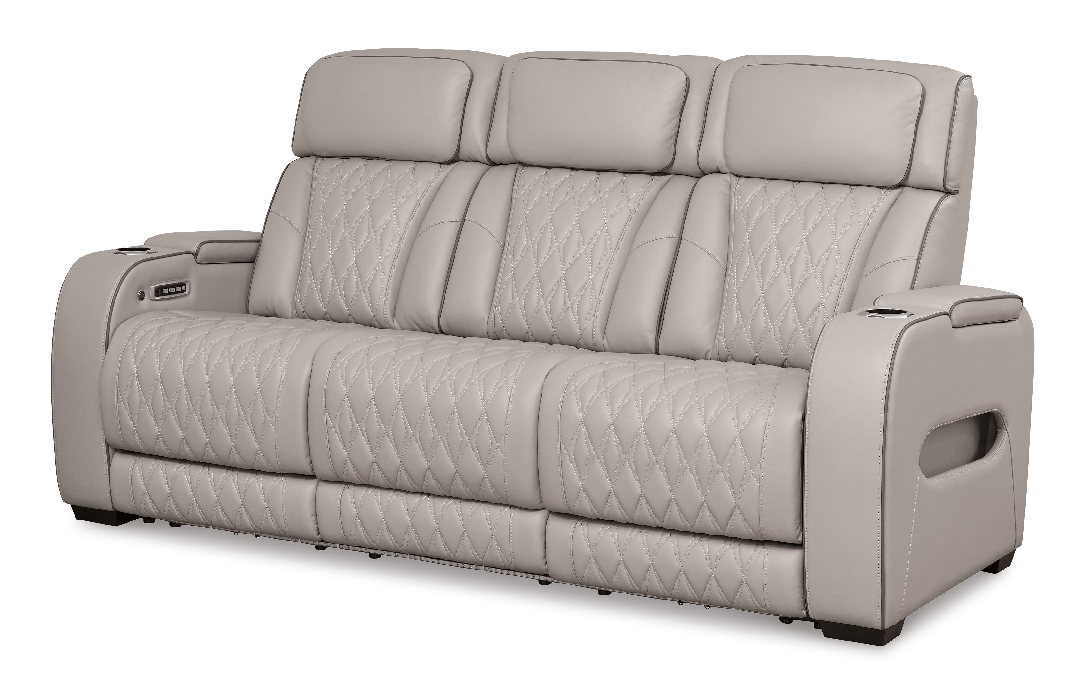 Ashley Boyington PWR REC Sofa with ADJ Headrest - Gray