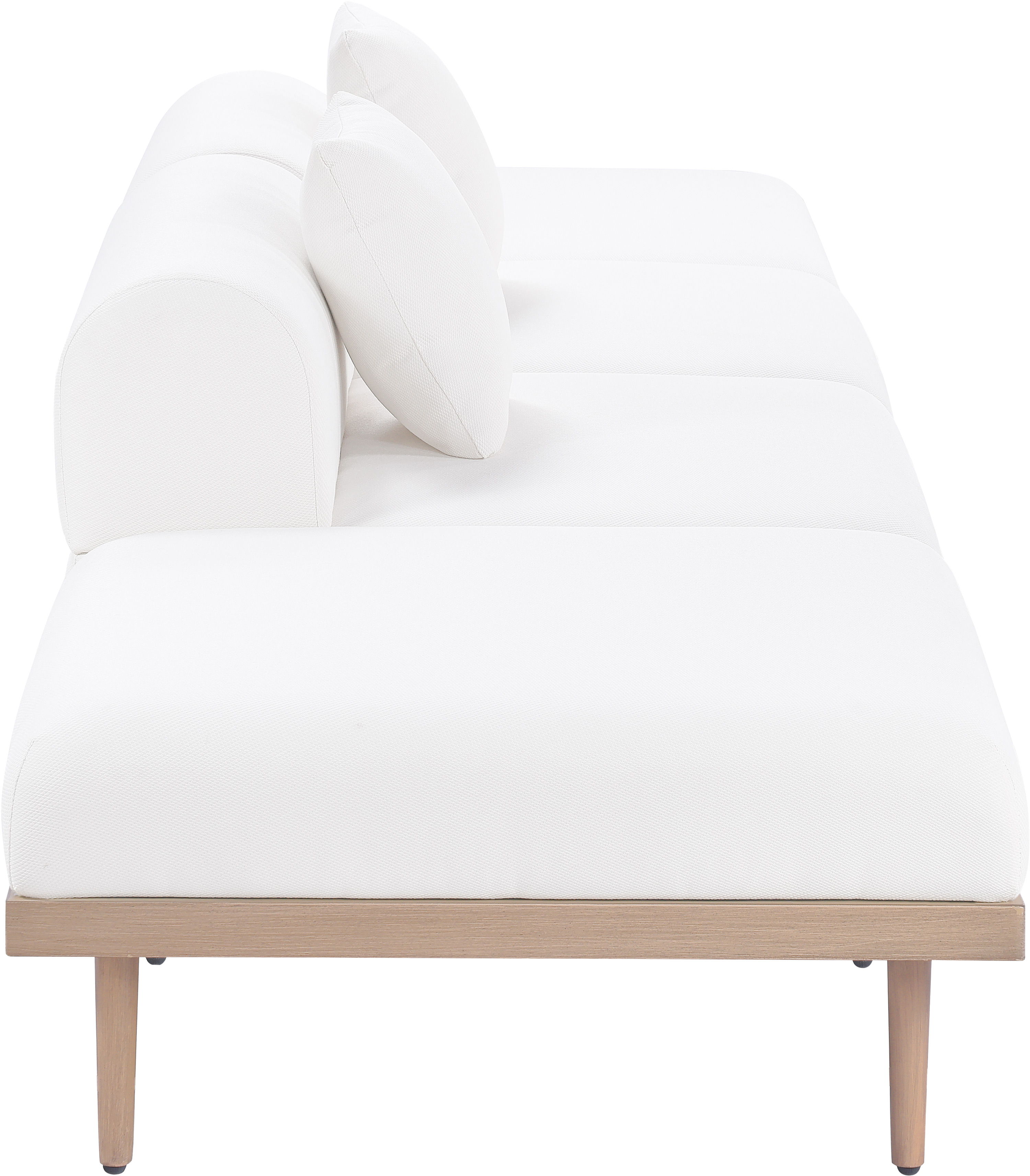 Laguna - 4 Piece 142" Outdoor Patio Modular Sofa - Cream