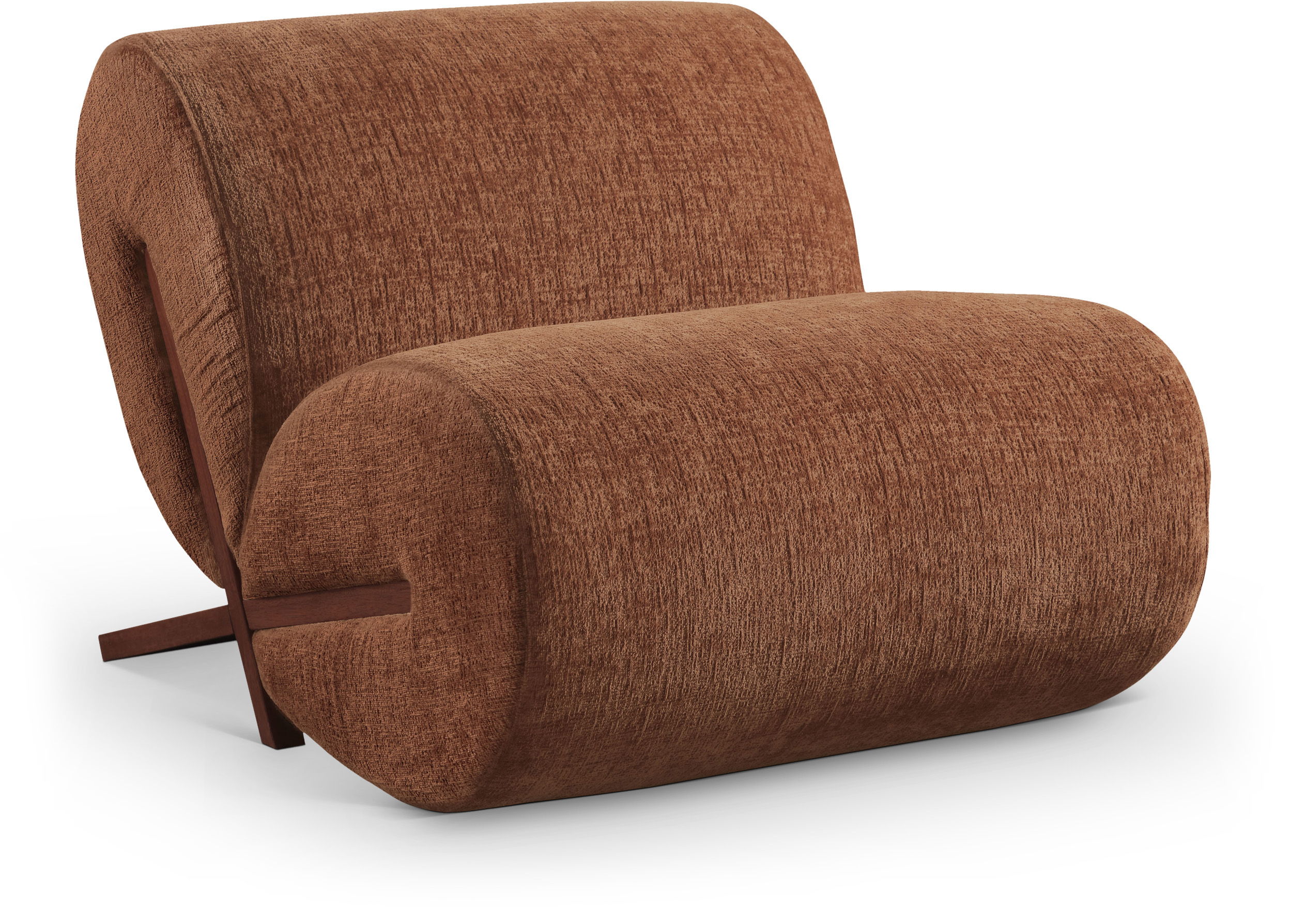 Akira - Fabric Upholstered Accent Chair - Cognac