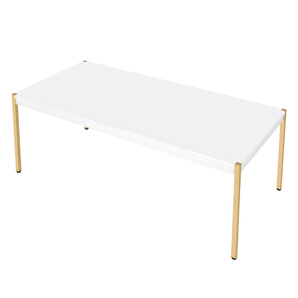 Otrac - Coffee Table - White & Gold, white, view 3