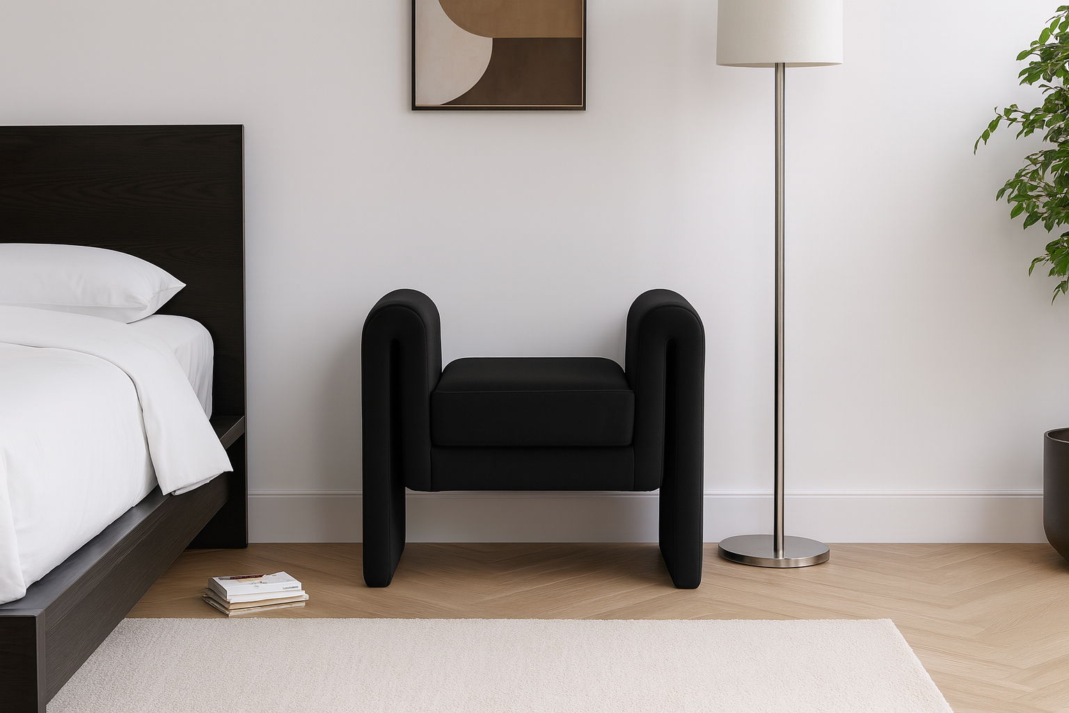 Sloan - Fabric Bench - Black