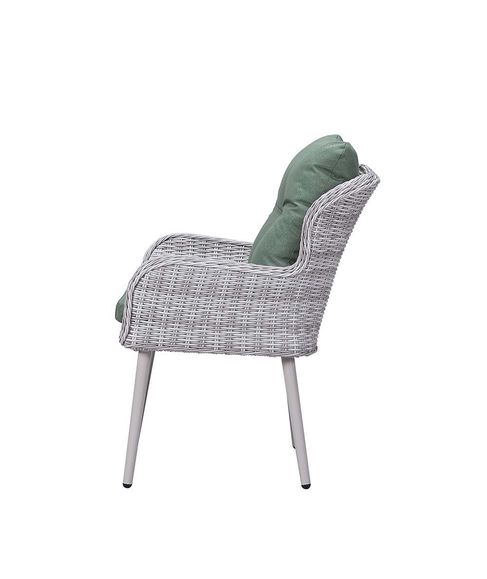 Jenneva - 7 Piece Patio Dining Set - Night Green Fabric & Gray, dark gray, view 7