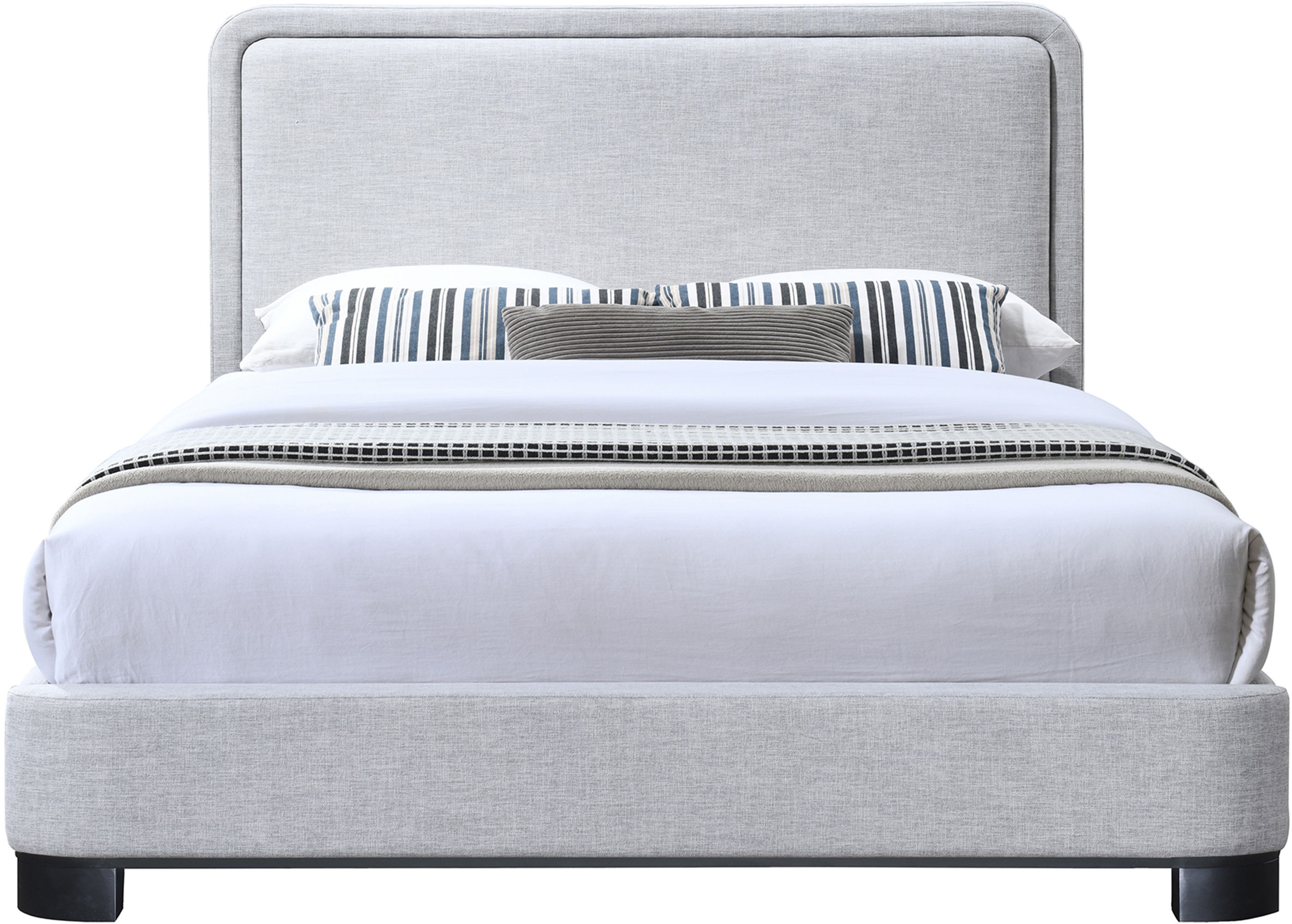 Nolita - Full Bed With Black Base - Gray