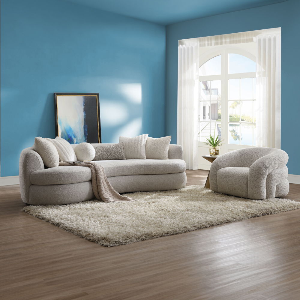 Irma - Chair With Swivel - Gray Boucle, gray, view 6