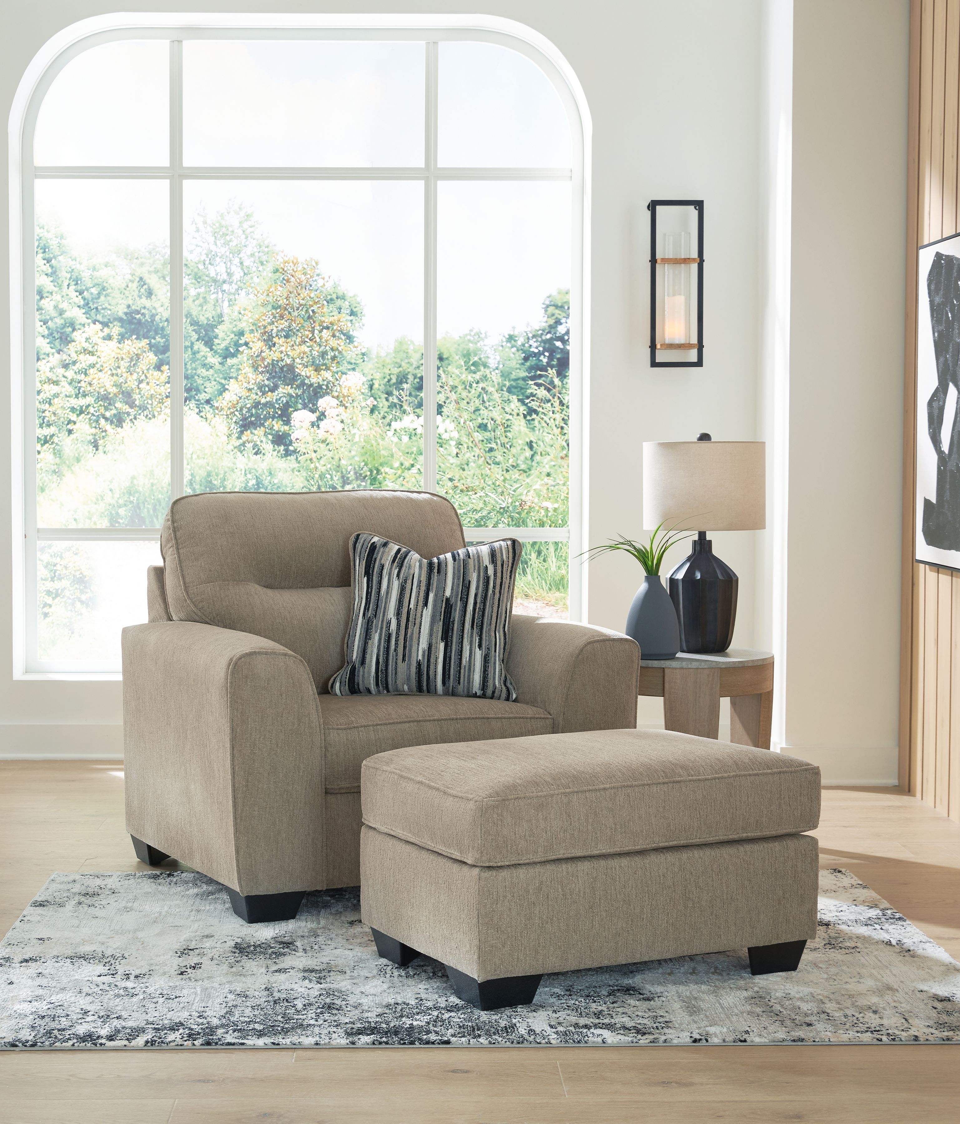 Olten - 2 Pc. - Chair And A Half, Ottoman - Mocha