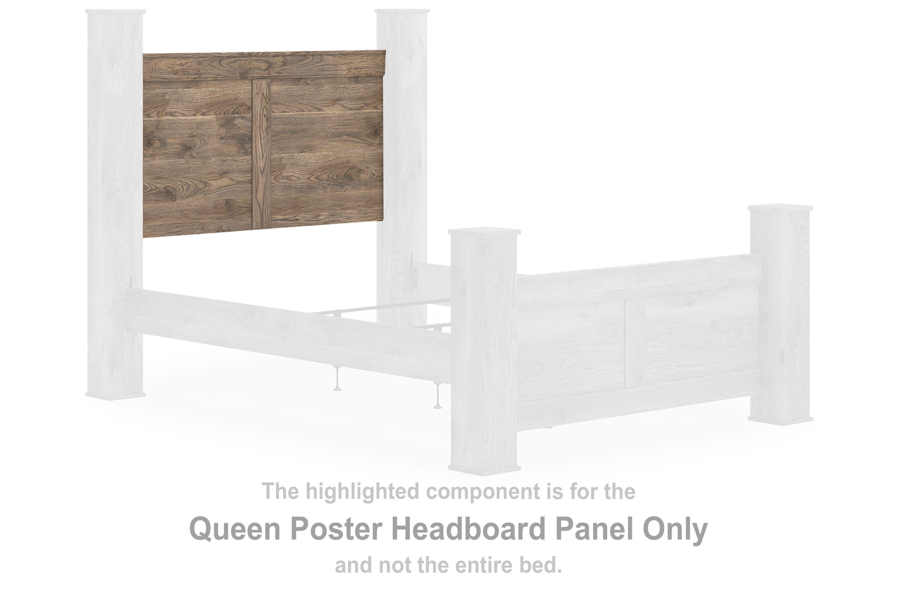 Rusticott – Queen Poster Headboard Panel – Brown