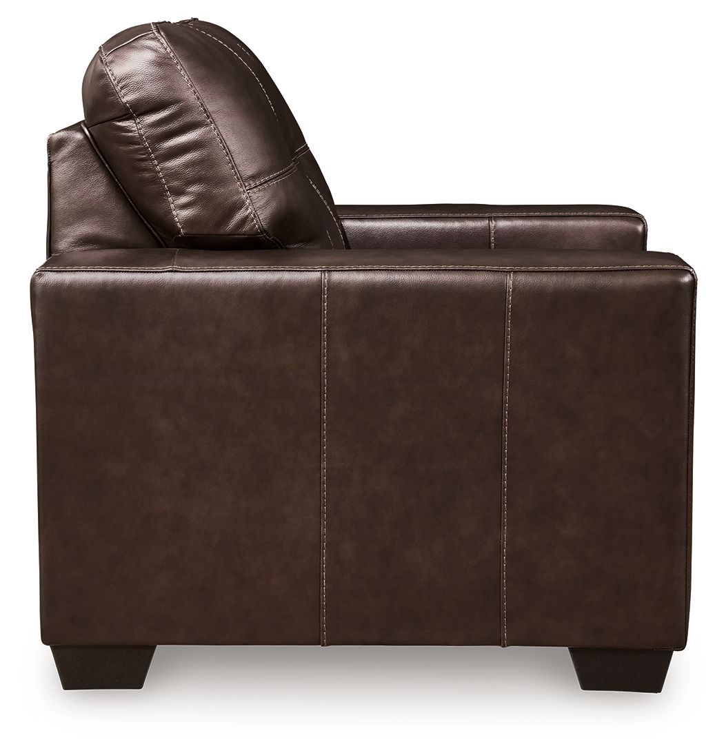 Ashley Furniture Santorine - 2 Pc. - Chair, Ottoman - Dark Brown - Image 4