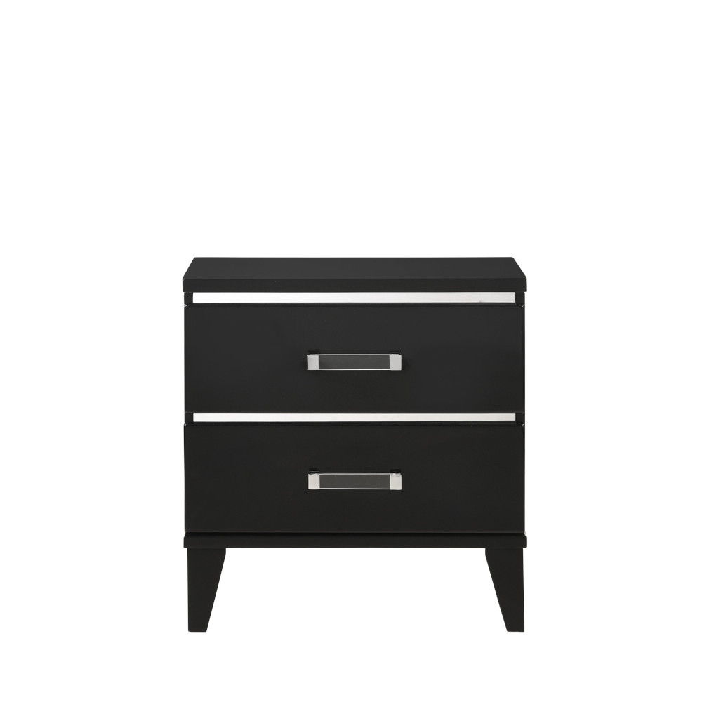 Chelsie - Nightstand - Black, black, view 8