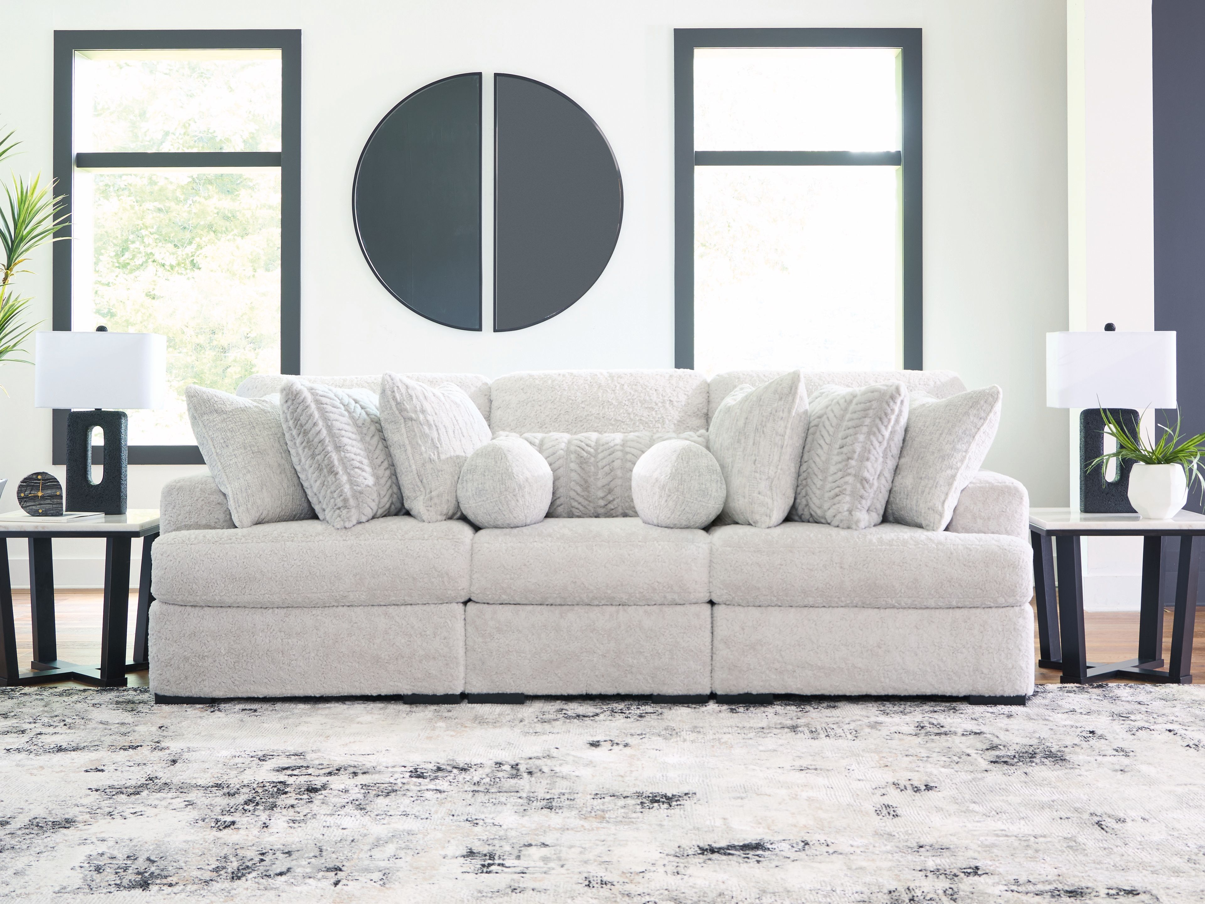 Ashley Furniture Cuddle Plush - 3-Piece Sectional - Arctic - Image 3