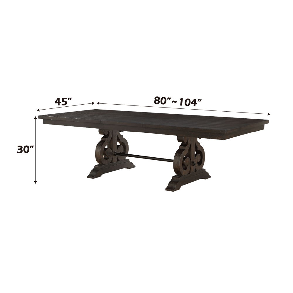Maisha - Dining Table - Rustic Walnut, dark brown, view 6