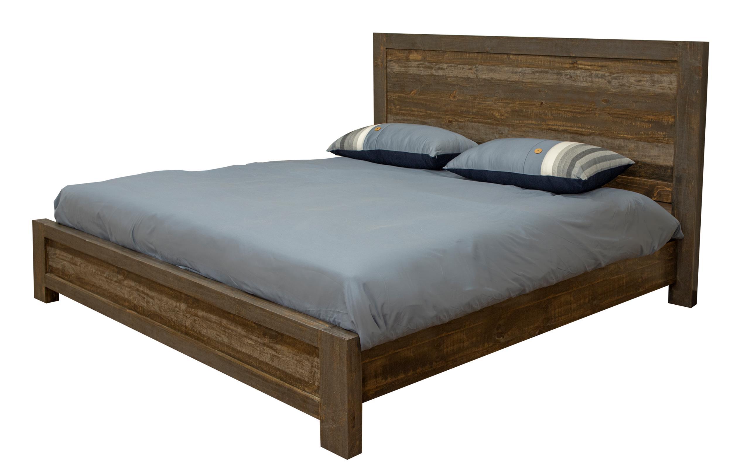 International Furniture Direct Loft Brown - King Bed - Dark Brown
