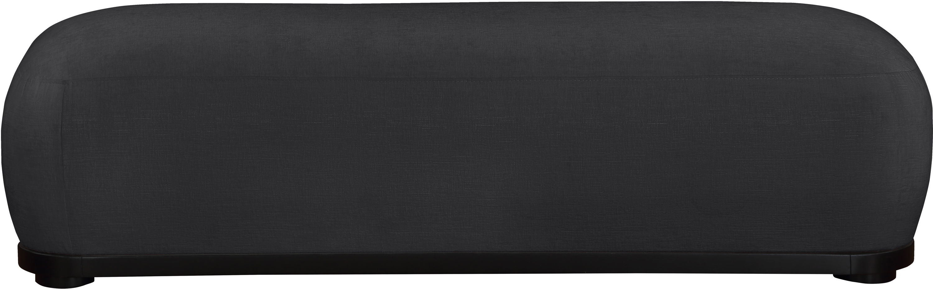 Calum - Bench With Black Frame - Black