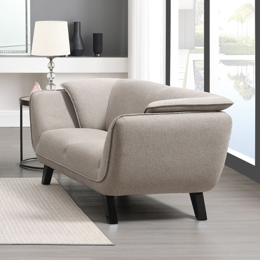 Nayeli - Loveseat - Brown Linen, light brown