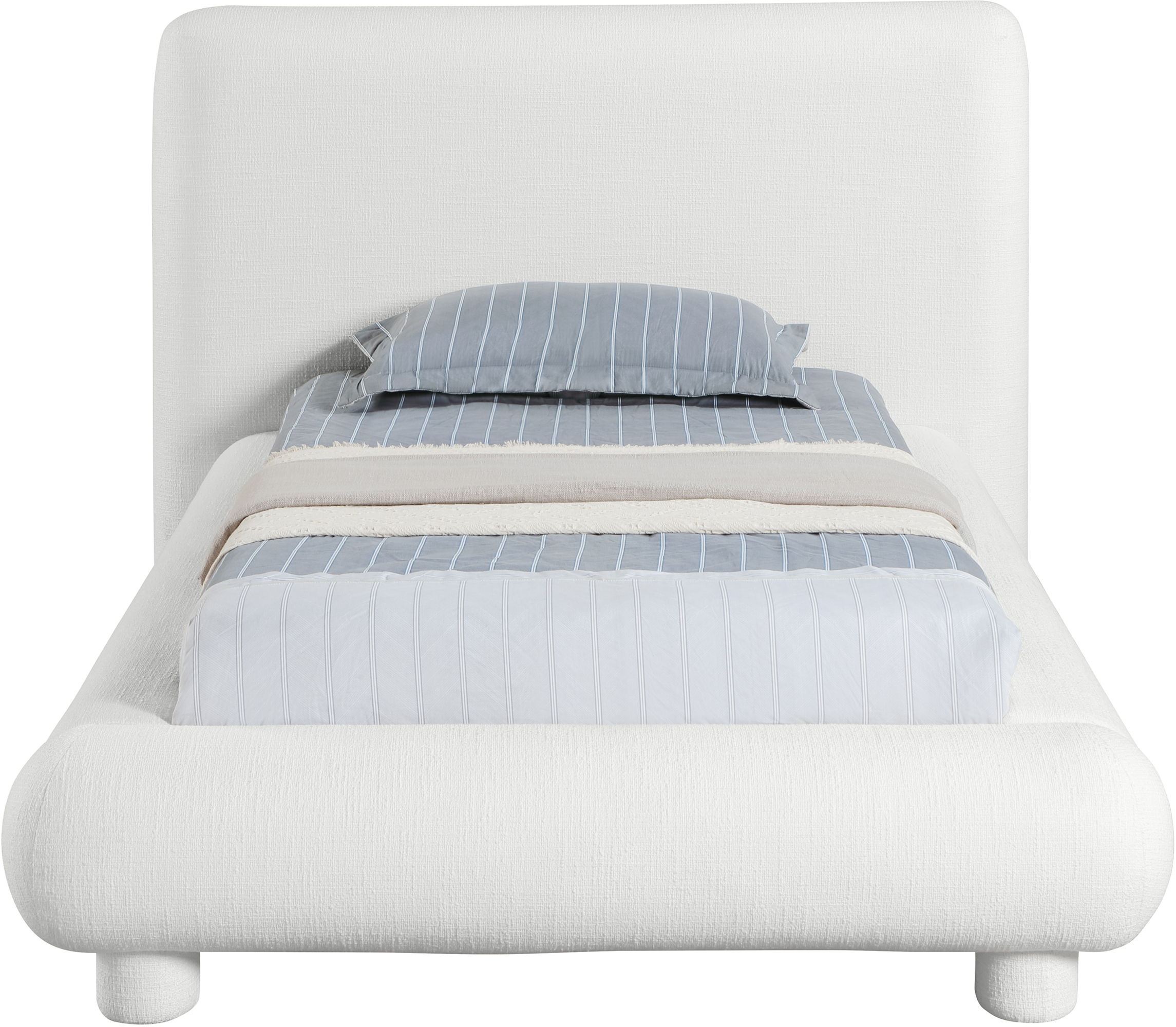 Blair - Fabric Twin Bed - Cream