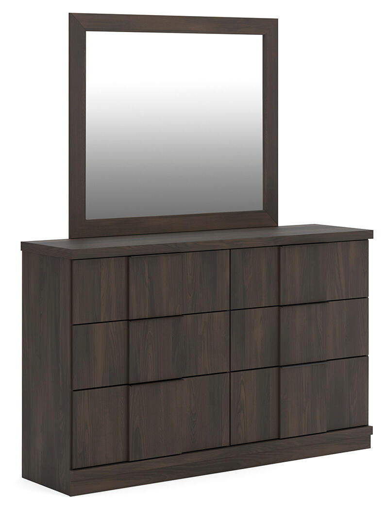 Shaehartin – Dresser And Mirror – Dark Brown