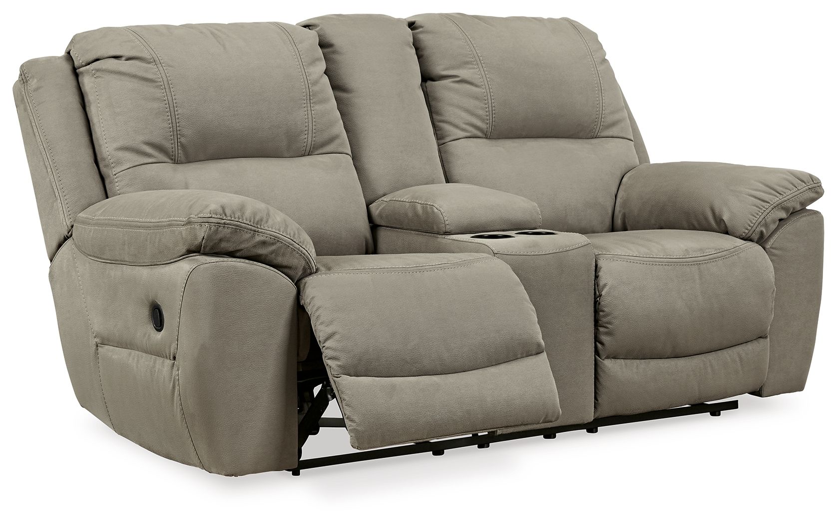 Ashley Furniture Next-Gen Gaucho - DBL Rec Loveseat w/Console - Putty - Image 3