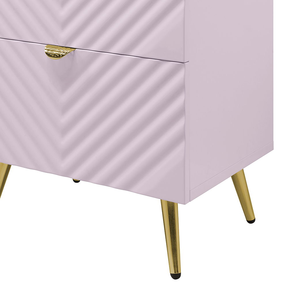 Gaines - Nightstand - Pink High Gloss, pink, view 8
