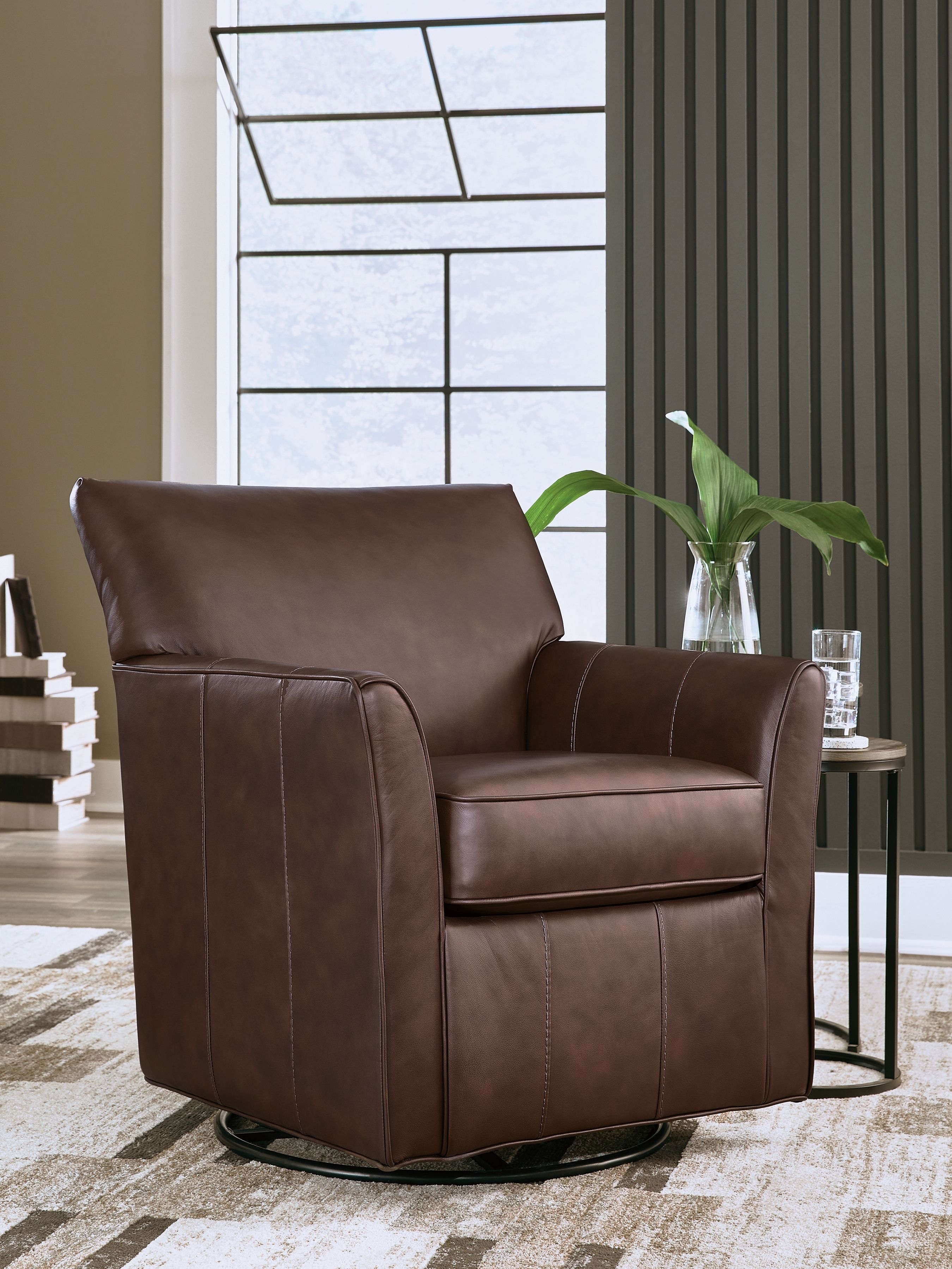 Ashley Furniture Braydunn - Swivel Glider Accent Chair - Espresso Brown - Image 2
