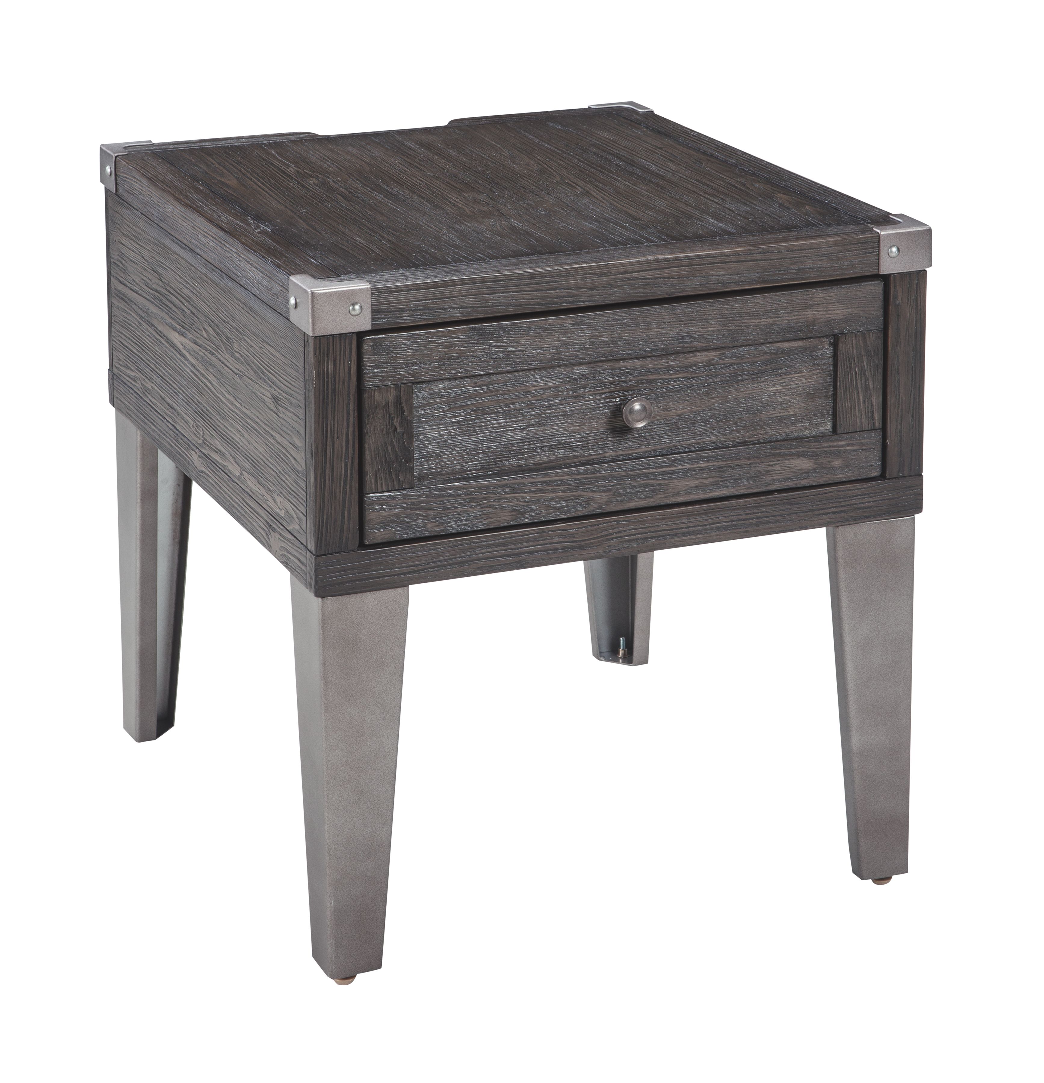 Ashley Furniture Todoe - Rectangular End Table - Dark Gray - Image 5
