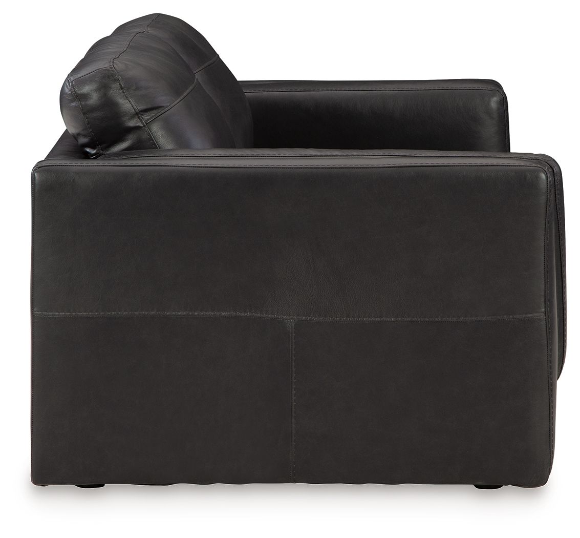 Ashley Furniture Amiata - 4 Pc. - Sofa, Loveseat, Chair And A Half, Ottoman - Onyx - Image 7